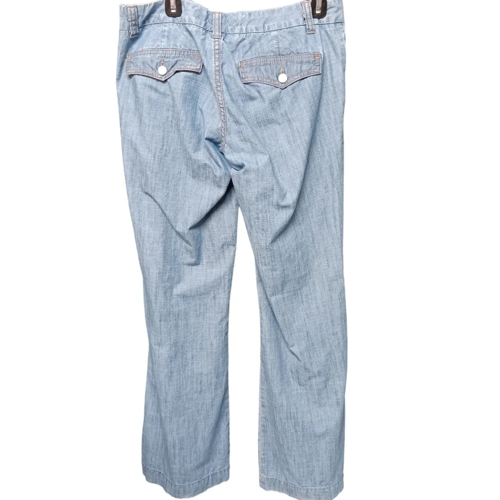 Calvin Klein Light Blue Low Rise Brazil Cut Wide Leg Jean Trousers Size 30/12